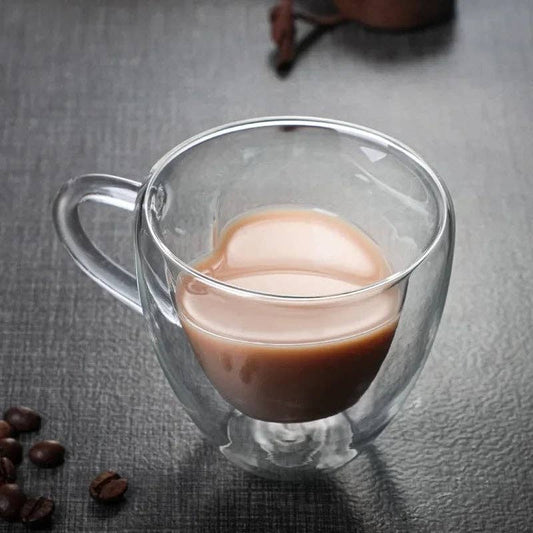 Heart Shape Glass Coffee Mug: Small