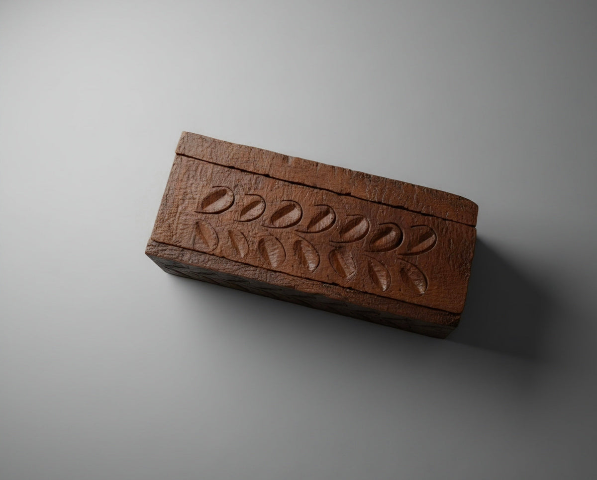 Vintage Hand-carved Wooden Trinket Box