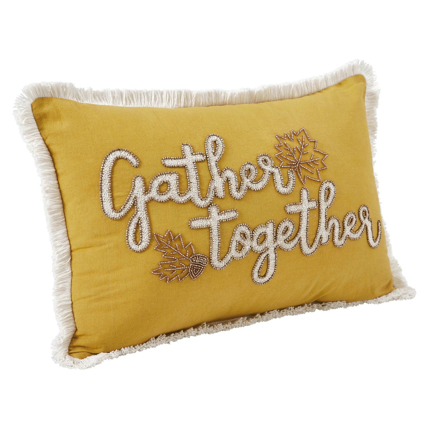 Autumn Harvest Fall Leaves Throw Pillow 14x20