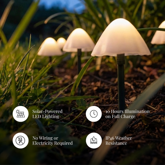 Milo Solar Mushroom Lights: 10-in-1