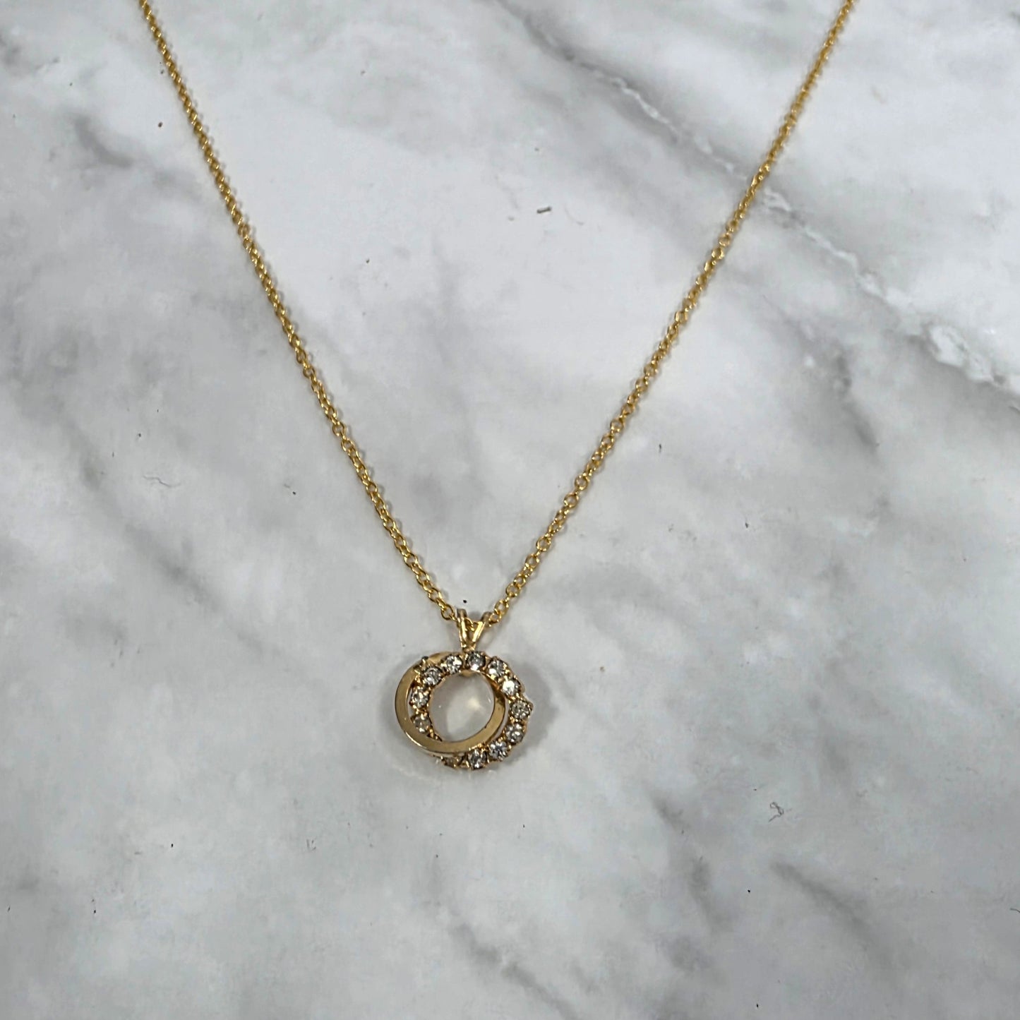 Silver and Gold Circle Necklace