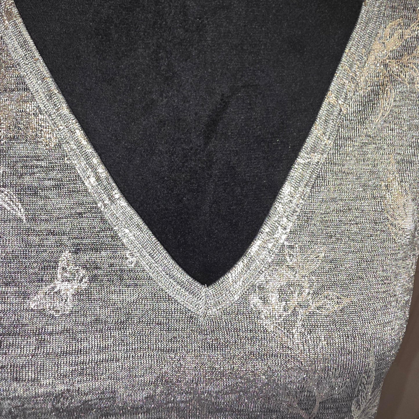 New White House Black Market Silver Shirt Size M