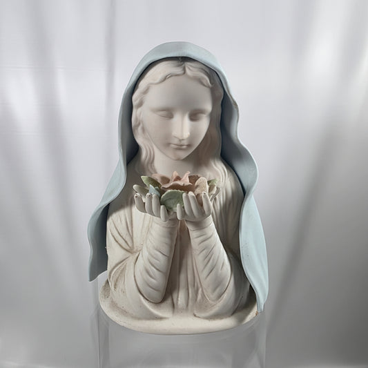 Vintage Porcelain Virgin Mary Madonna Night Light Lamp