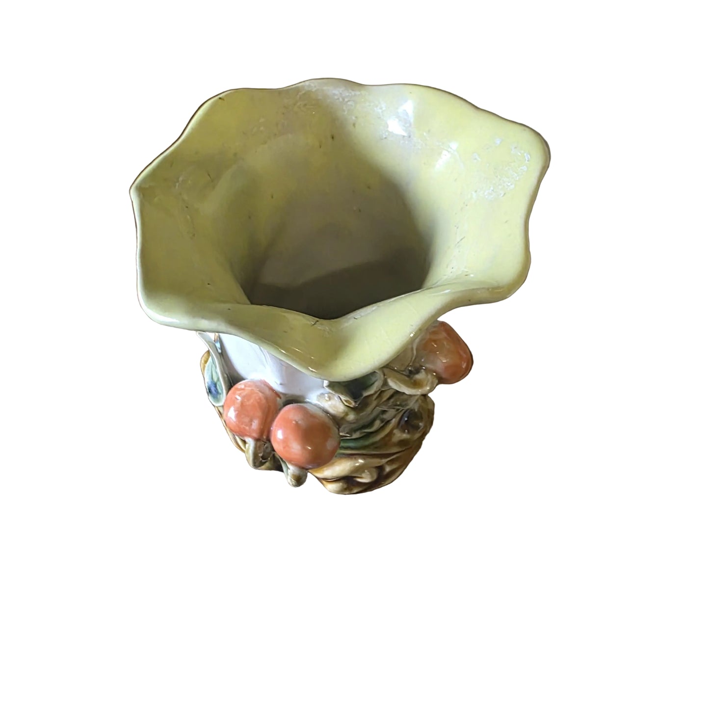 Vintage Majolica-style vase