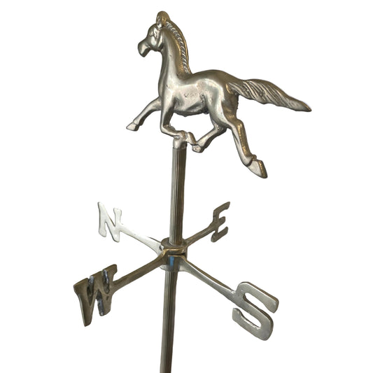 VTG Brass Trotting Running Horse Weathervane Wind Tabletop Stand