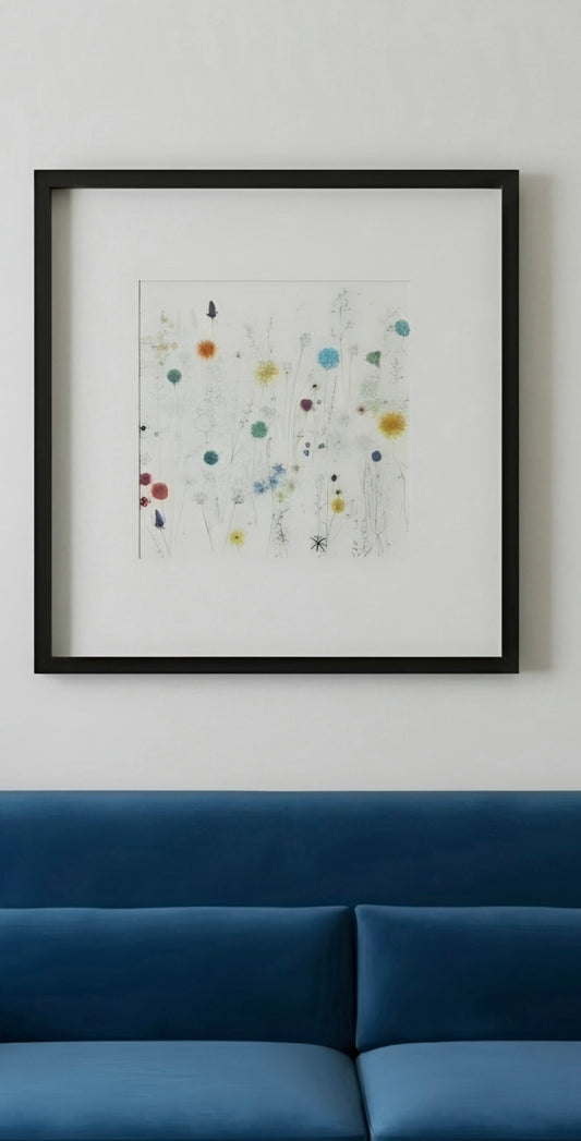"Wildflower Drawing" Framed Art
