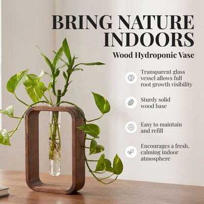 Wood Hydroponic Vase: 2