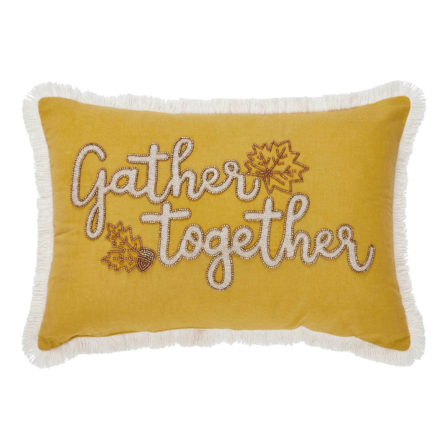 Autumn Harvest Fall Leaves Throw Pillow 14x20