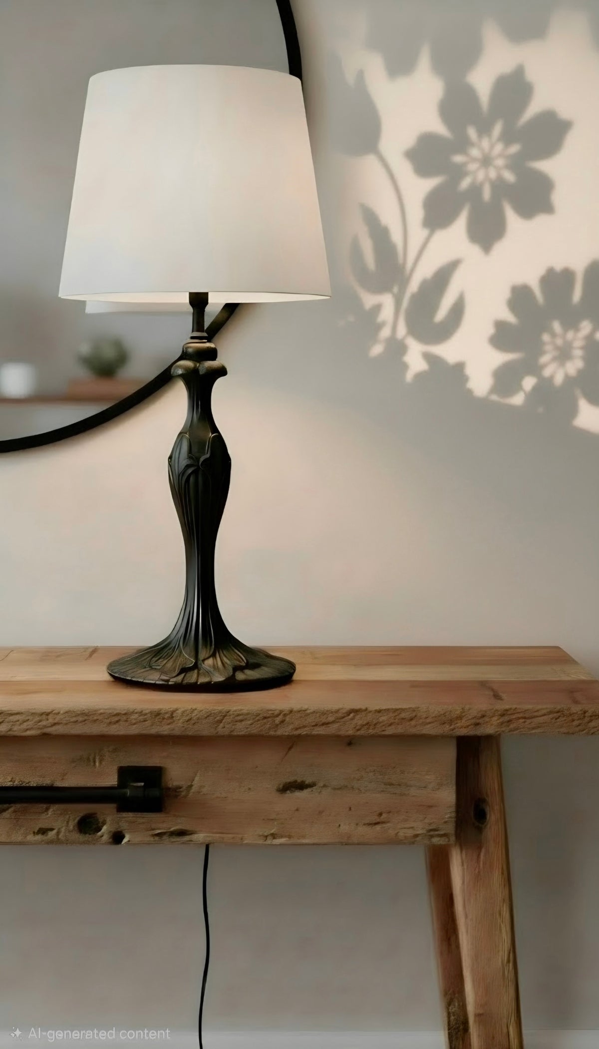 Art Nouveau-style Metal table Lamp
