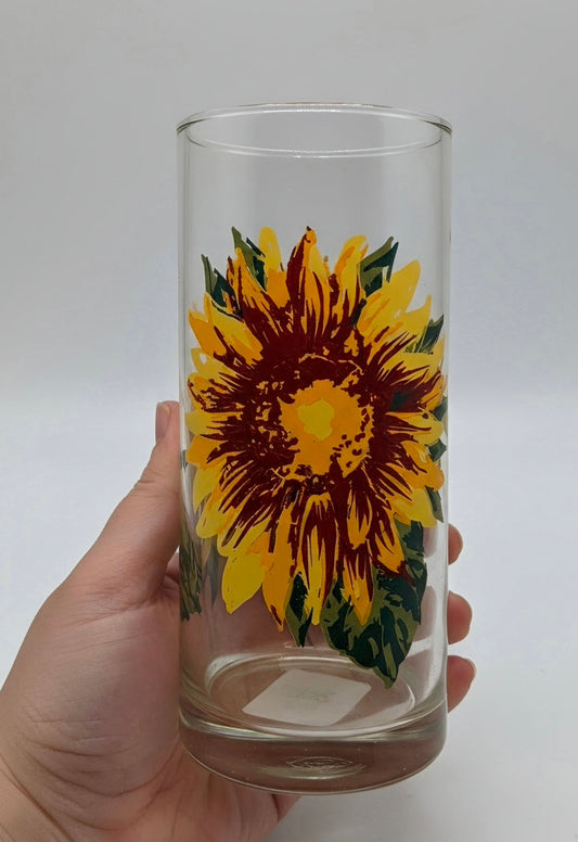 Vintage Clear Glass Tumblers (Set of 9)