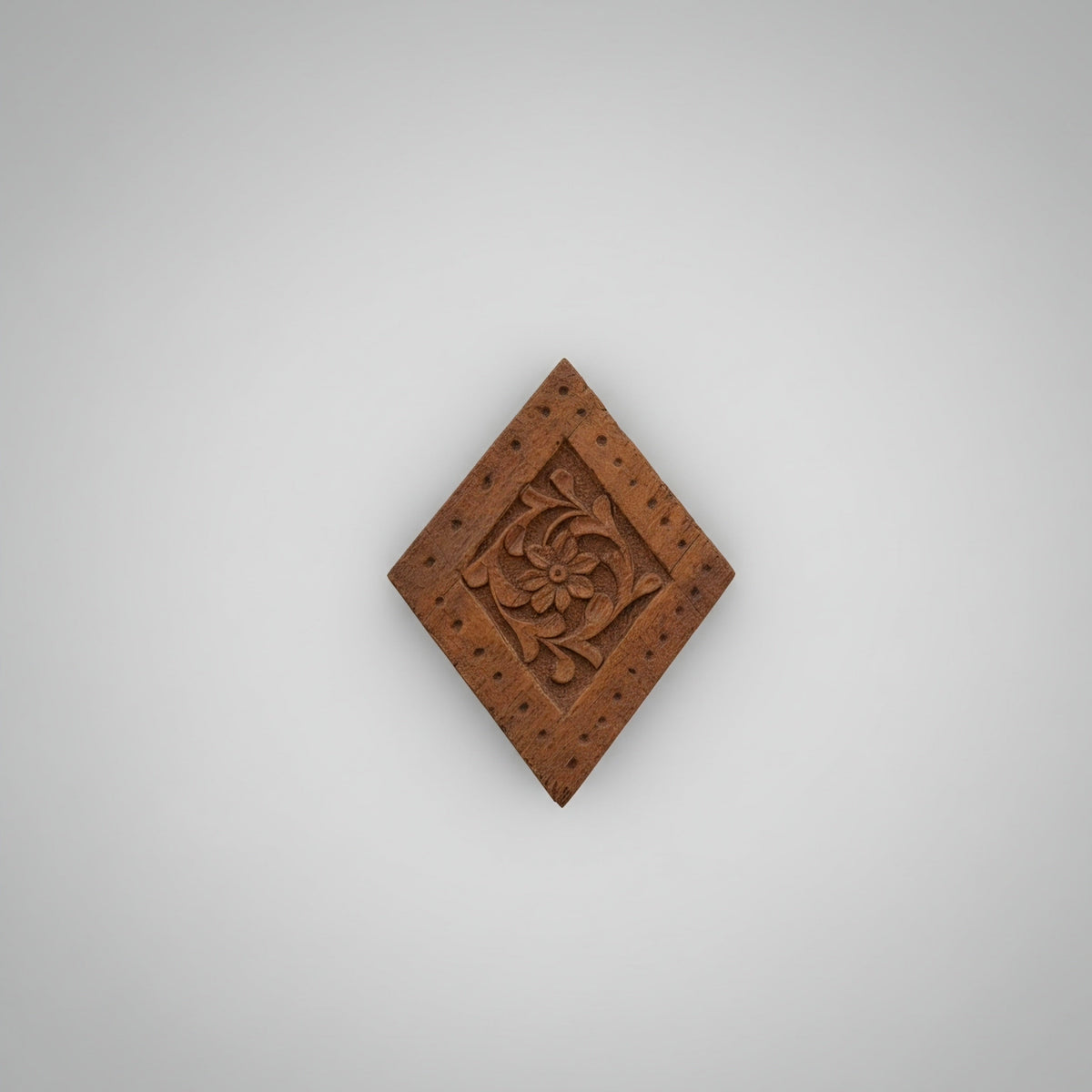 Vintage Hand-carved Wooden Trinket Box