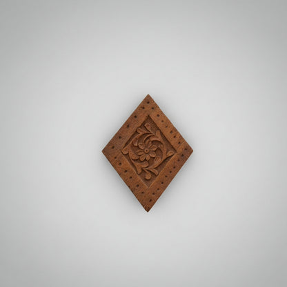 Vintage Hand-carved Wooden Trinket Box