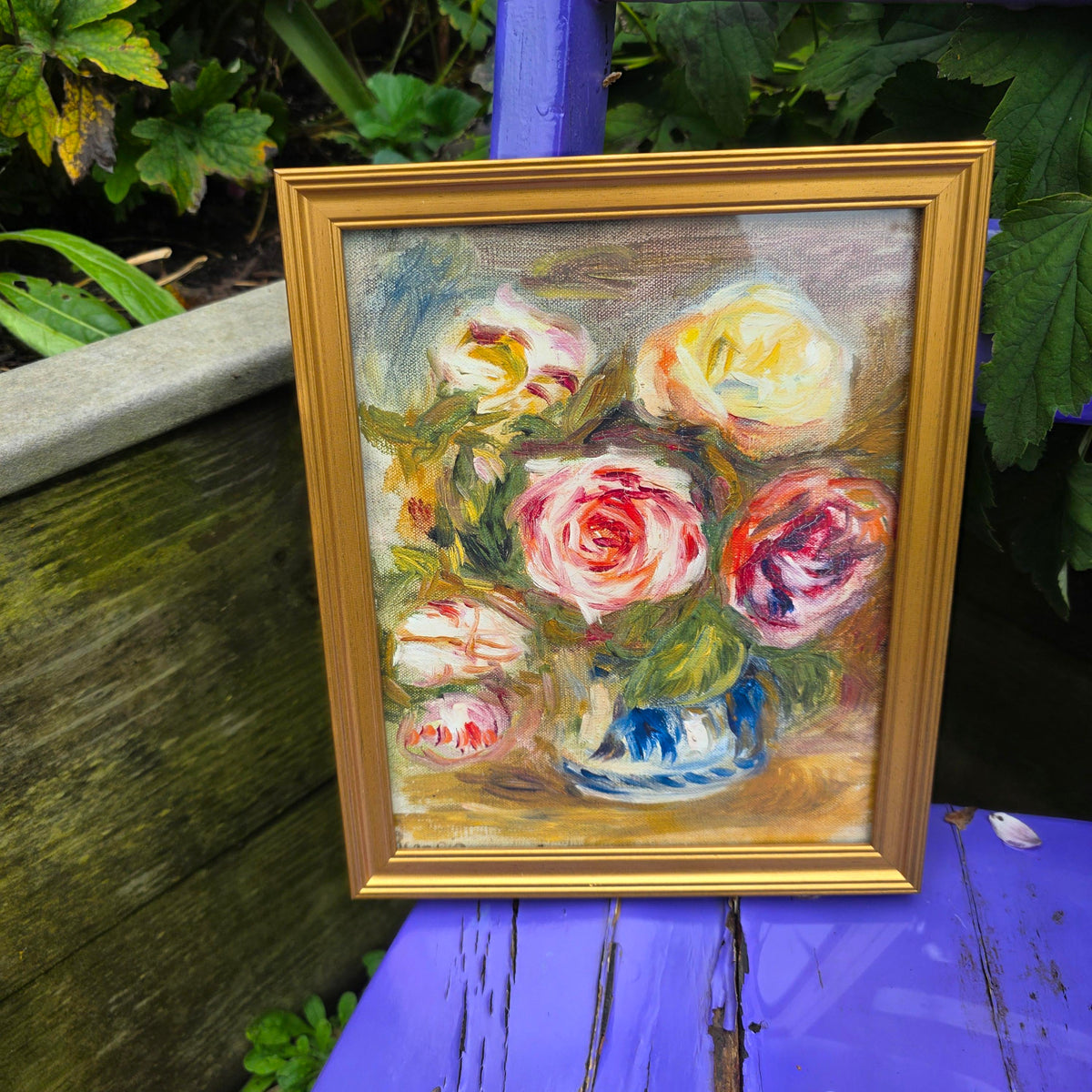 Pierre Auguste Renior's "Vase of Roses" canvas print