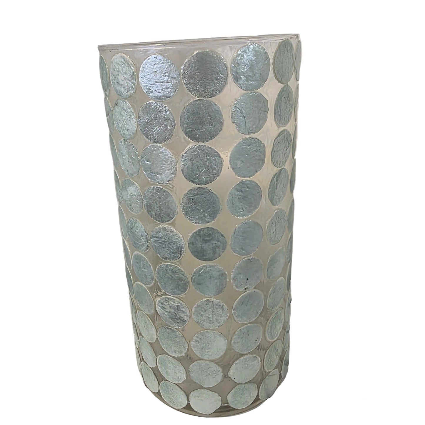 Cylindrical Mosaic Glass Candle Holder