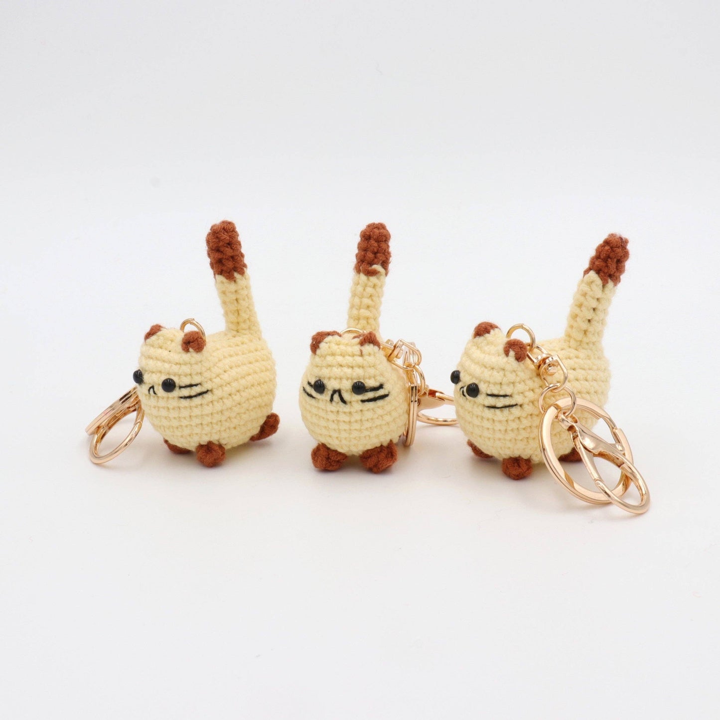 Hand-crochet Butter Cat Keychain