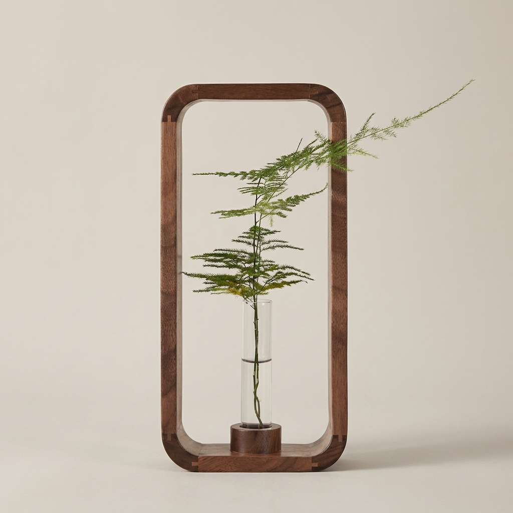 Wood Hydroponic Vase: 2