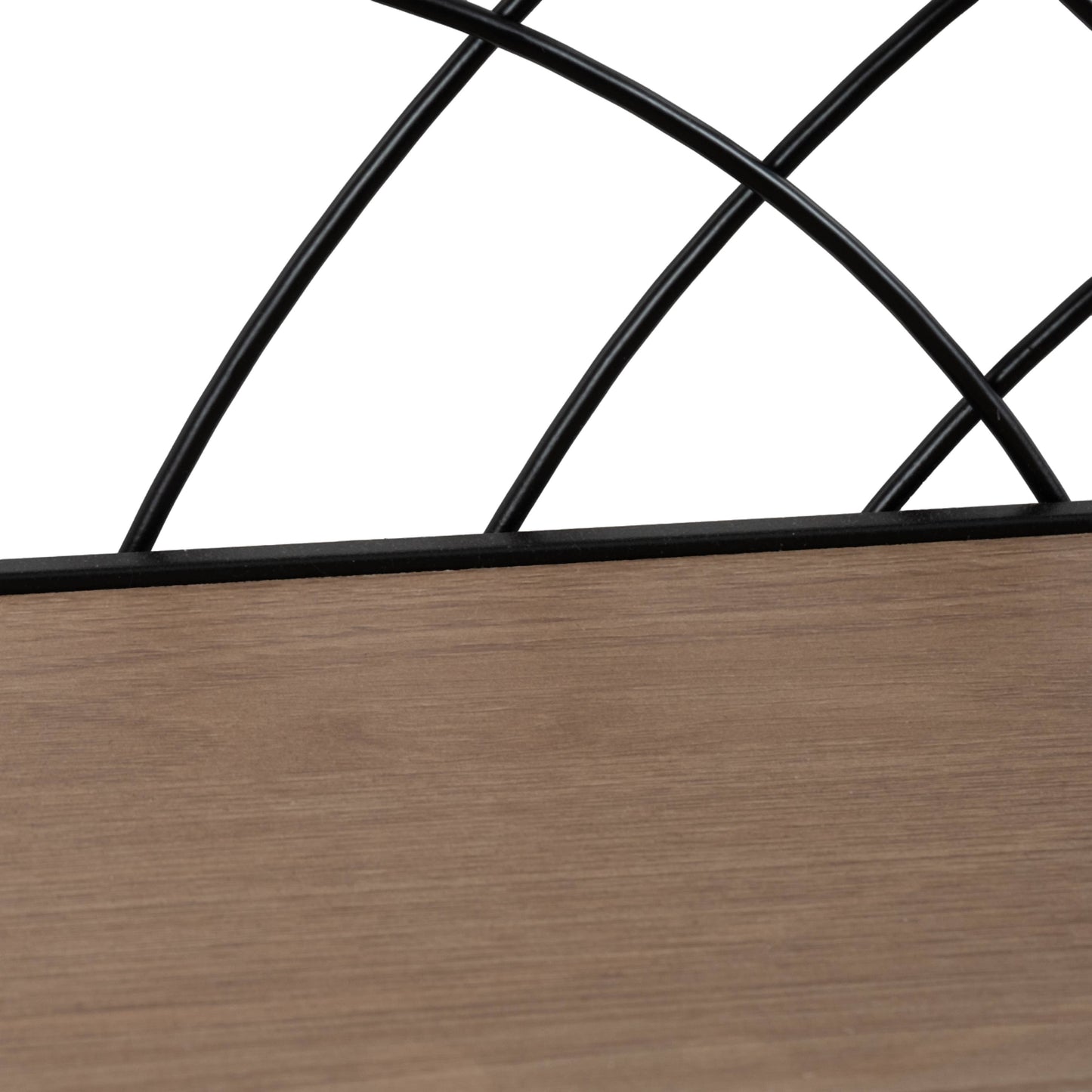 Wall Shelf Set of 3 - Brown Wood Backing Wide, 19/21/24 in.
