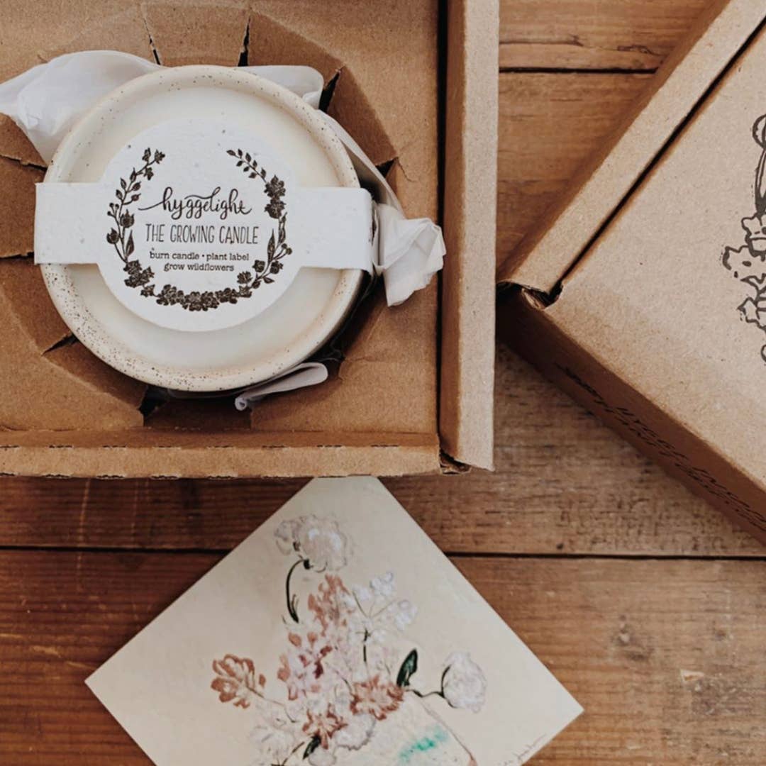 Edith | Growing Candles, flower seed-label, eco-friendly: Lavender