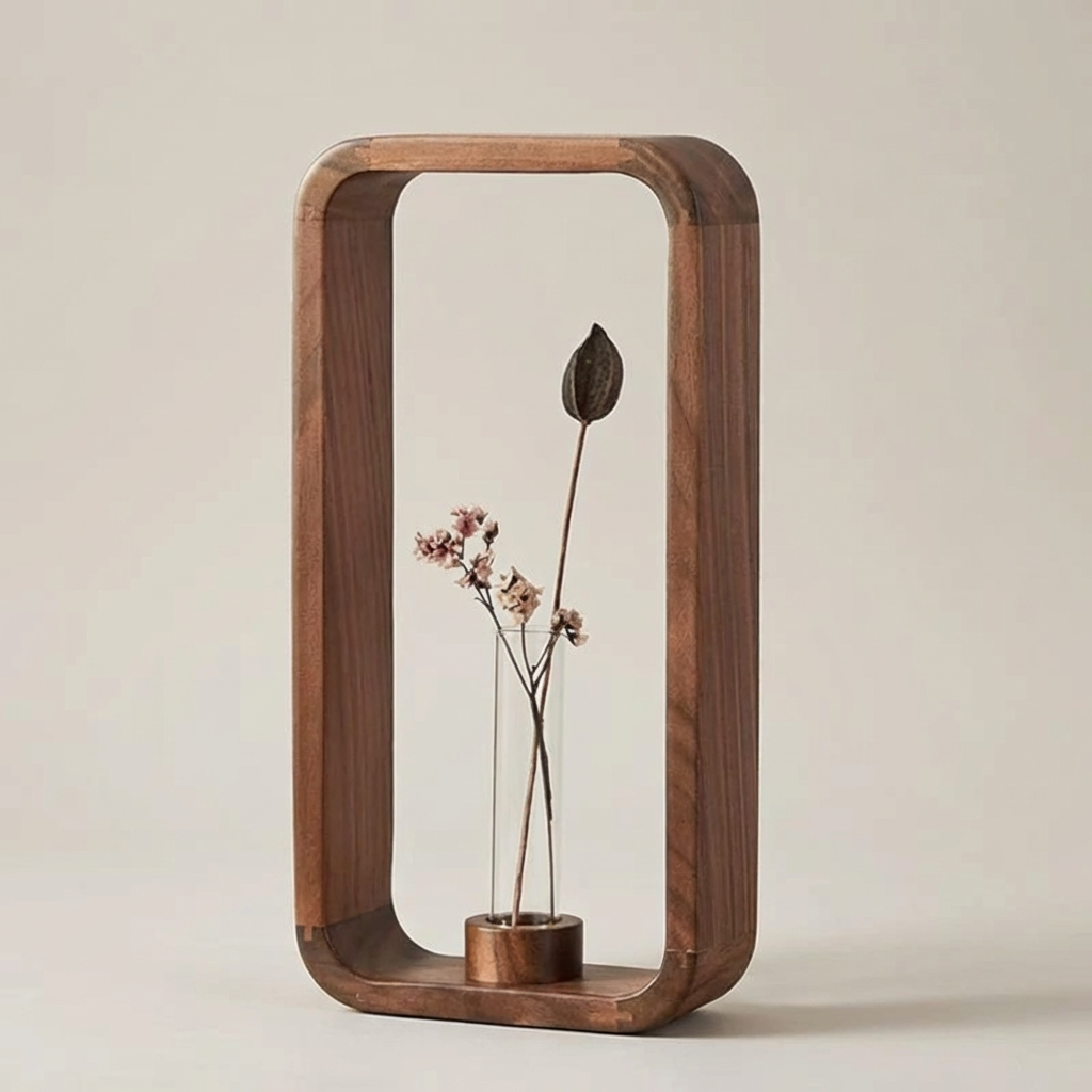 Wood Hydroponic Vase: 2