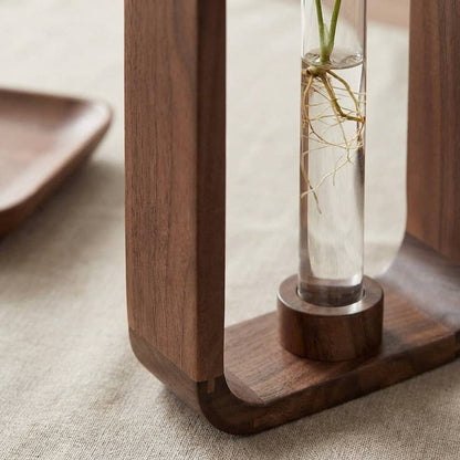 Wood Hydroponic Vase Size small
