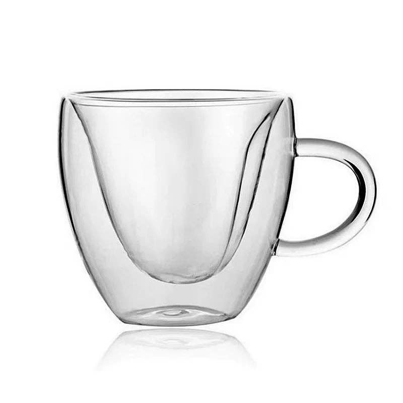 Heart Shape Glass Coffee Mug: Small