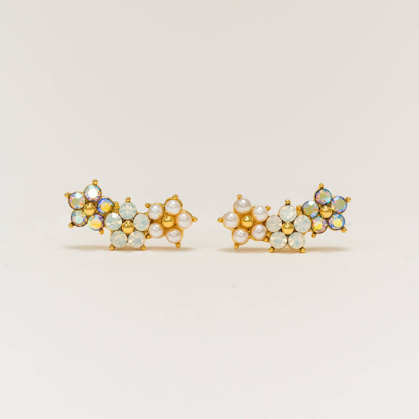 Floral Climber Earrings | Floral Ear Climbers | Spring Studs