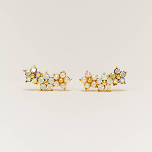 Floral Climber Earrings | Floral Ear Climbers | Spring Studs