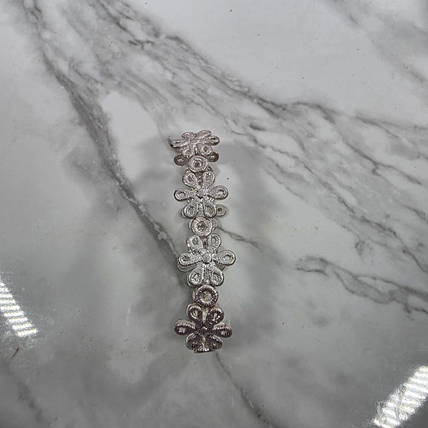 Silver Flower Braclet