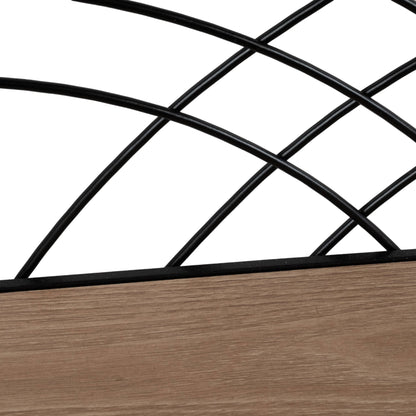 Wall Shelf Set of 3 - Brown Wood Backing Wide, 19/21/24 in.