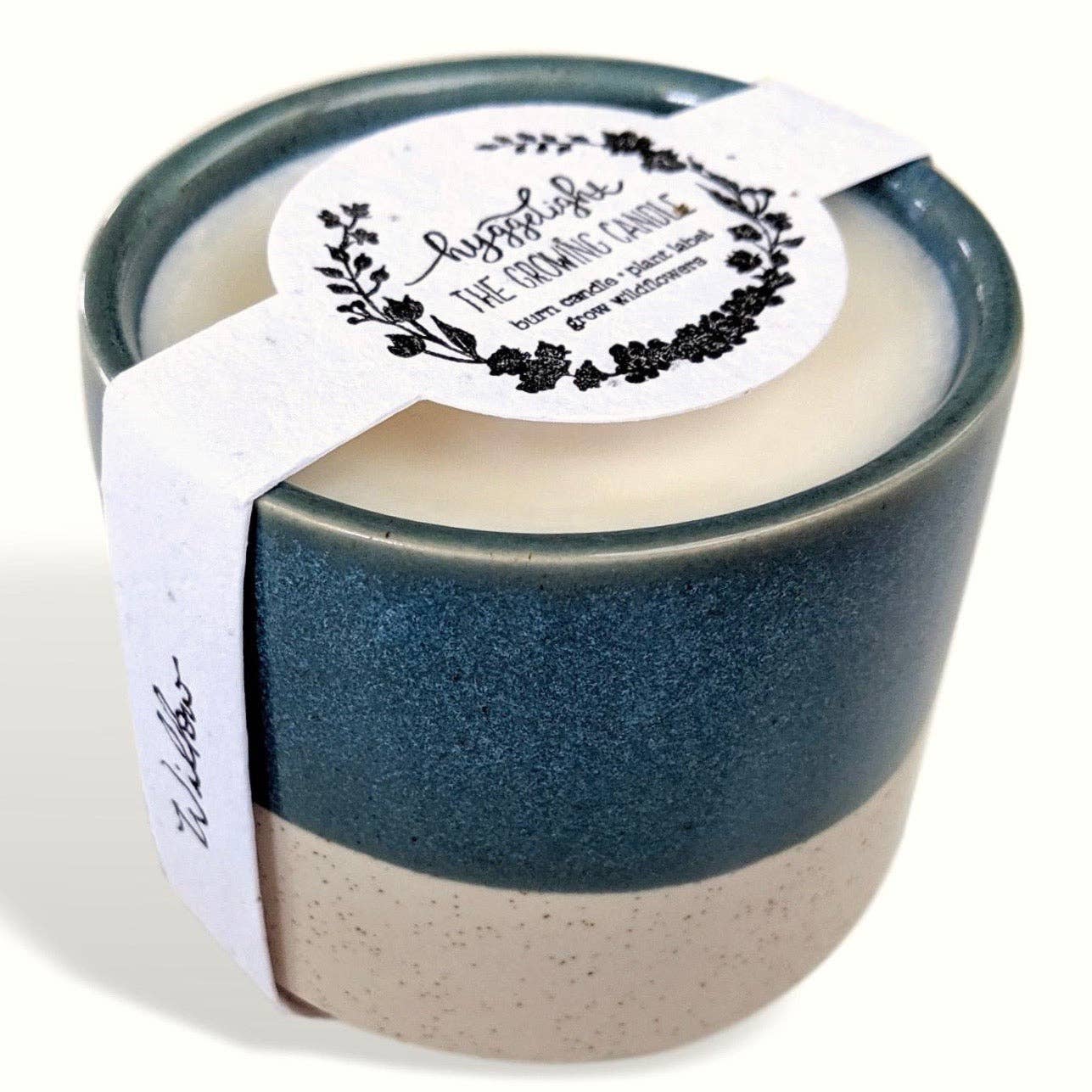 Willow | Growing Candle, flower seed-label, gift idea: Sandalwood + Vanilla