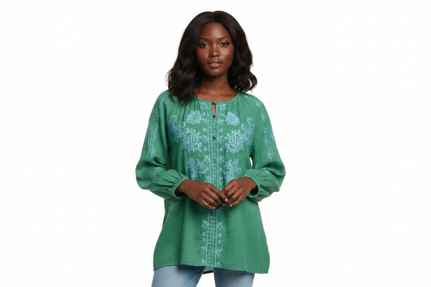J Jill Green Blouse L