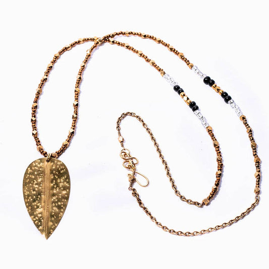 Brass Leaf Necklace