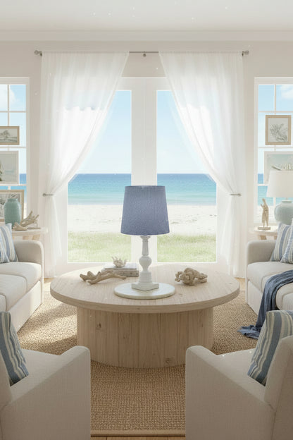 Table Lamp with blue shade