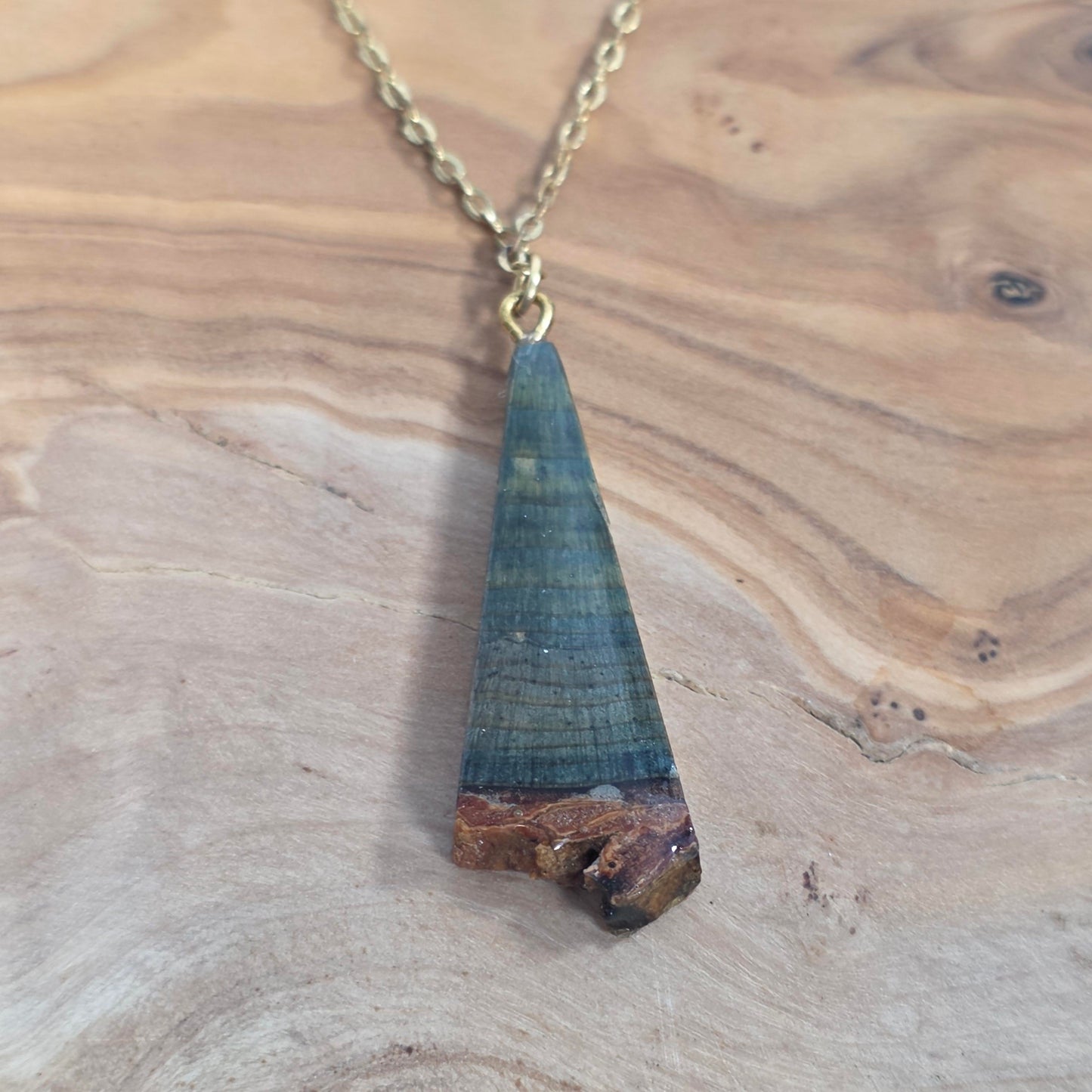 Raw Edge Wooden Necklace