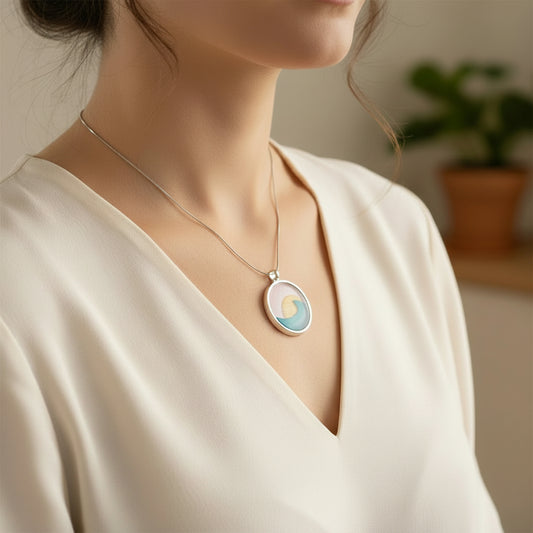 Handmade Summer Wave Necklace