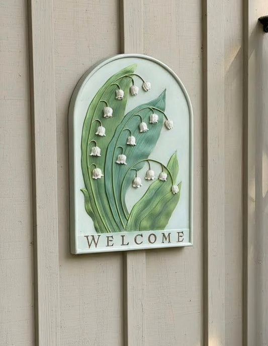 Ibis and Orchid Design Lily of the Vallen Welcome Sign