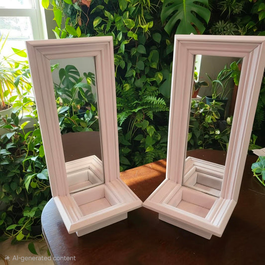 Vintage/upcycled Hanging Wall Planters With Mirror