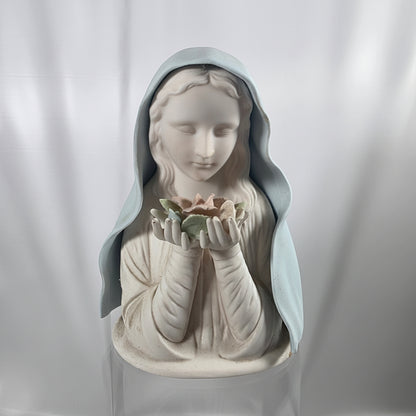 Vintage Porcelain Virgin Mary Madonna Night Light Lamp