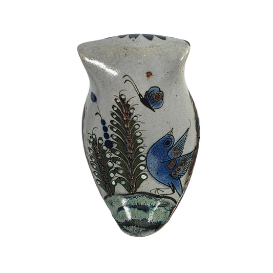 Vintage Tonala Mexican Folk Art ceramic pottery owl