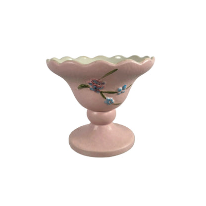 Vintage Hull Pottery Serenade Line pink compote/urn ( model S3)