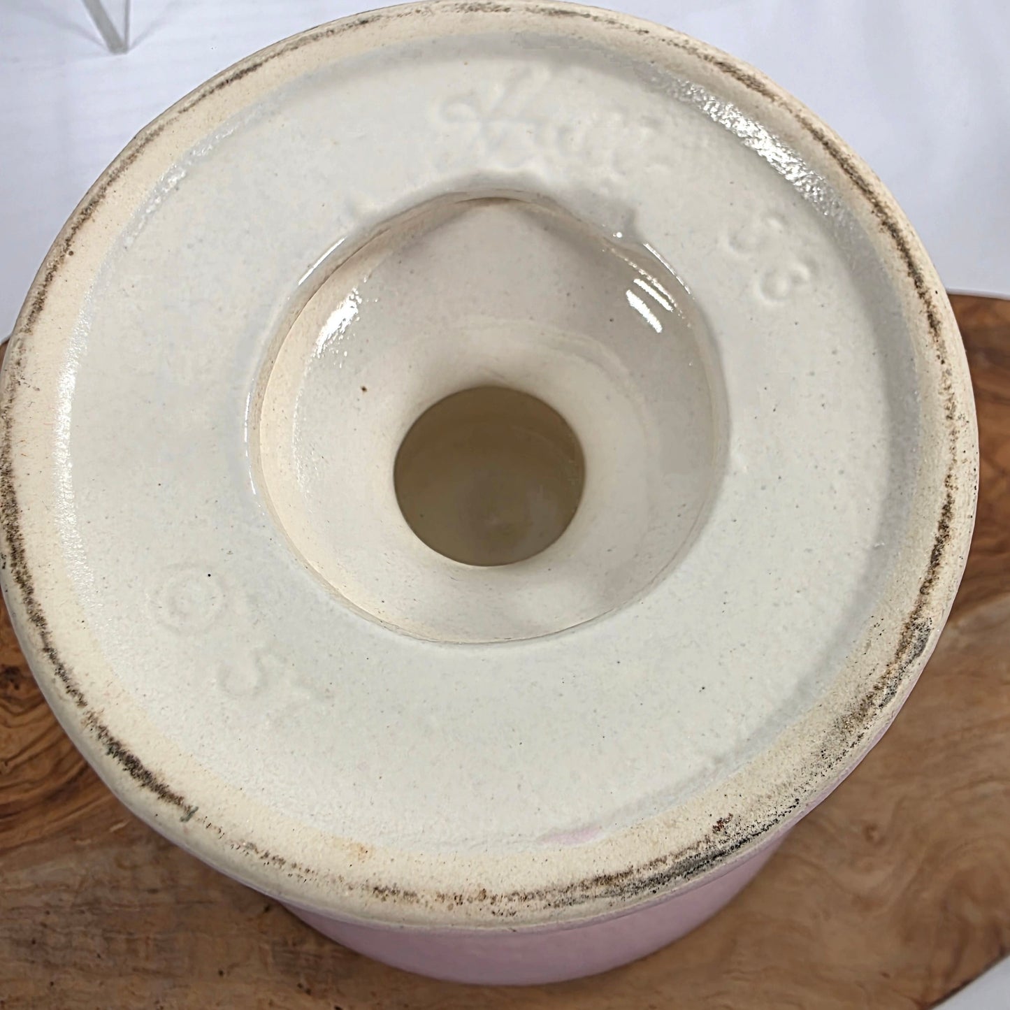 Vintage Hull Pottery Serenade Line pink compote/urn ( model S3)