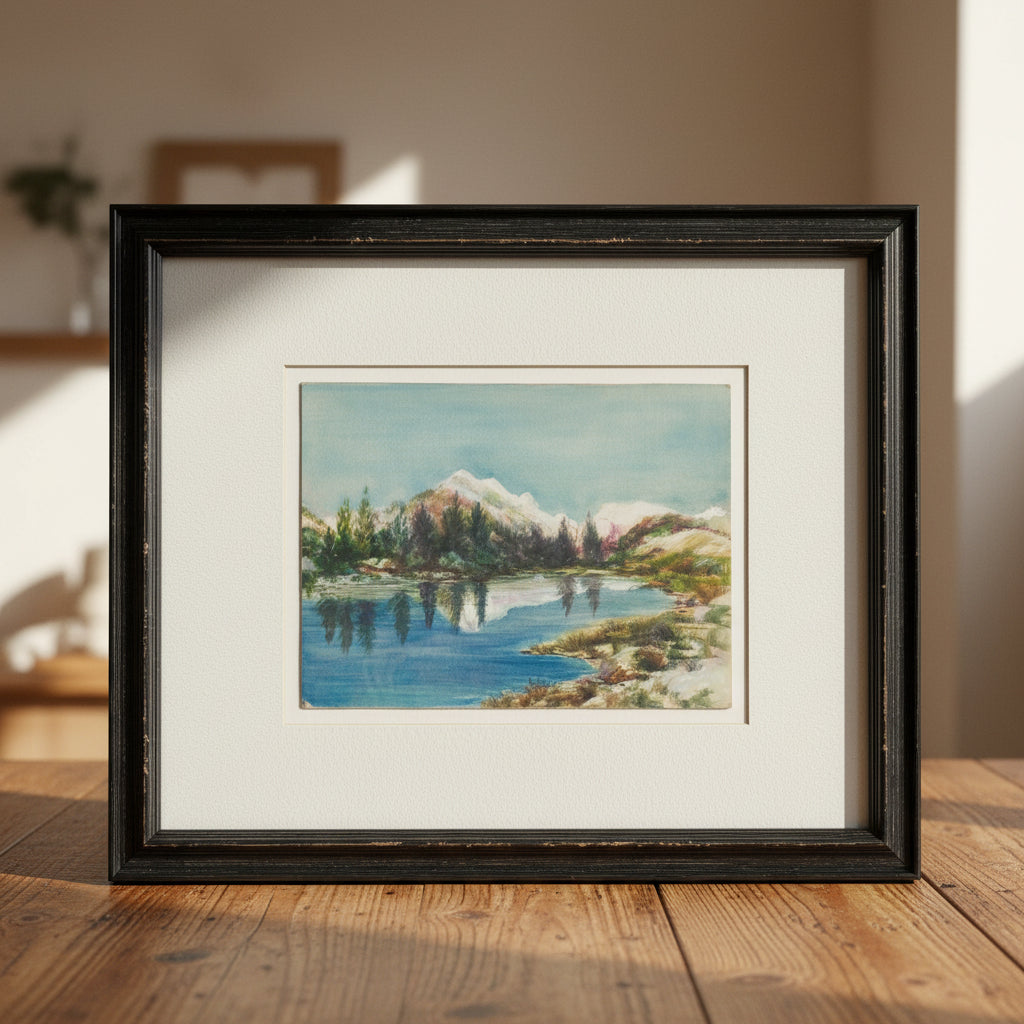 Original 1920's watercolor by unknown artist
