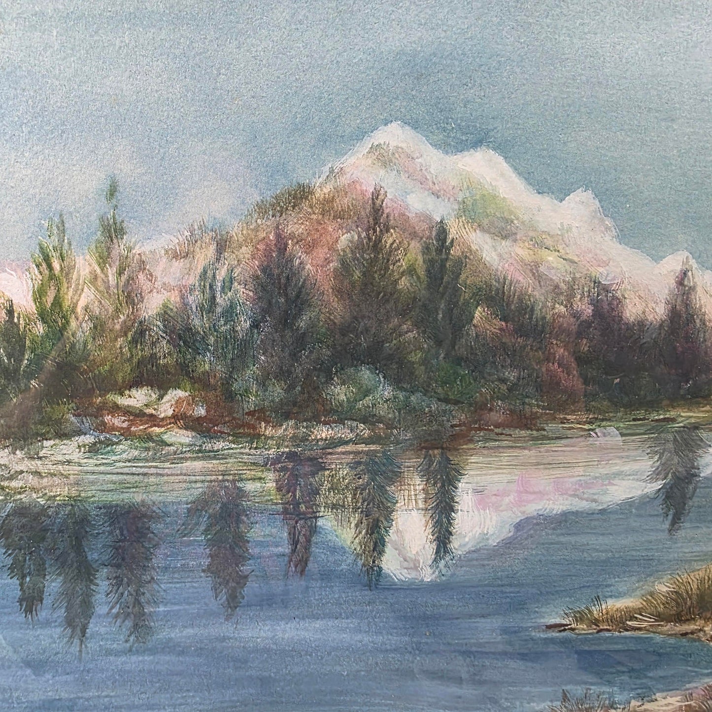 Original 1920's watercolor by unknown artist