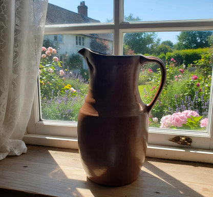 Vintage Glazed ceramic pitcher with Handle