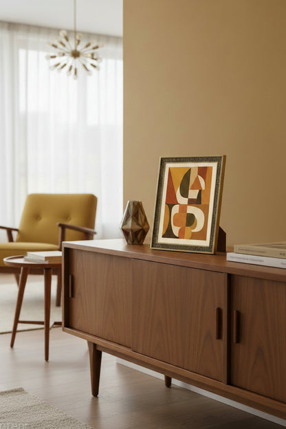 Vintage-styled picture frame with a gold finish