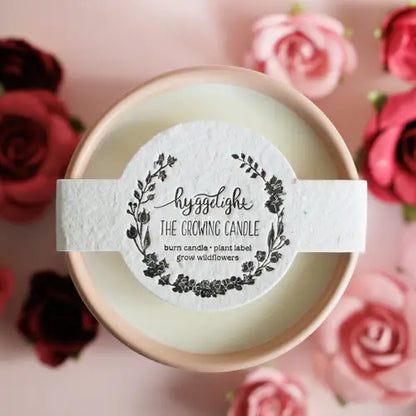 Adelyn | Growing Candle, flower seed-label, eco-friendly: Unscented