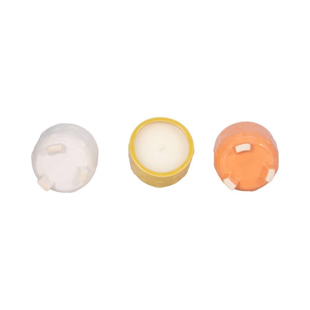 Ceramic Big Dot Footed Planter, 16 Oz white color (one candle)
