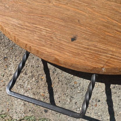 Reclaimed wine Barrel Head Repurposed as Serving Tray