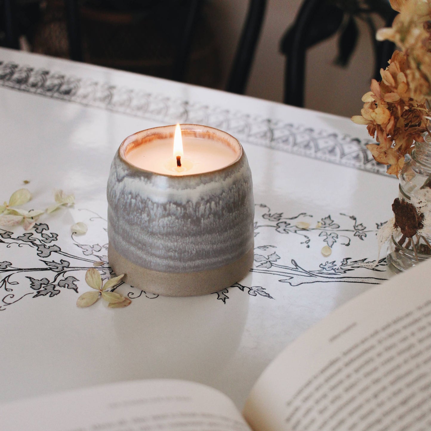 Greta | Growing Candle, flower seed-label, gifts, candles: Chai