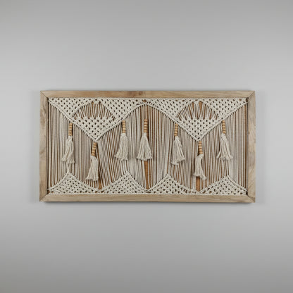 Framed Macrame Wall Hanging